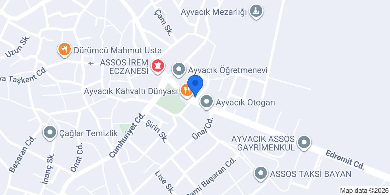 Ayvacık Gözde Eczanesi konumu
