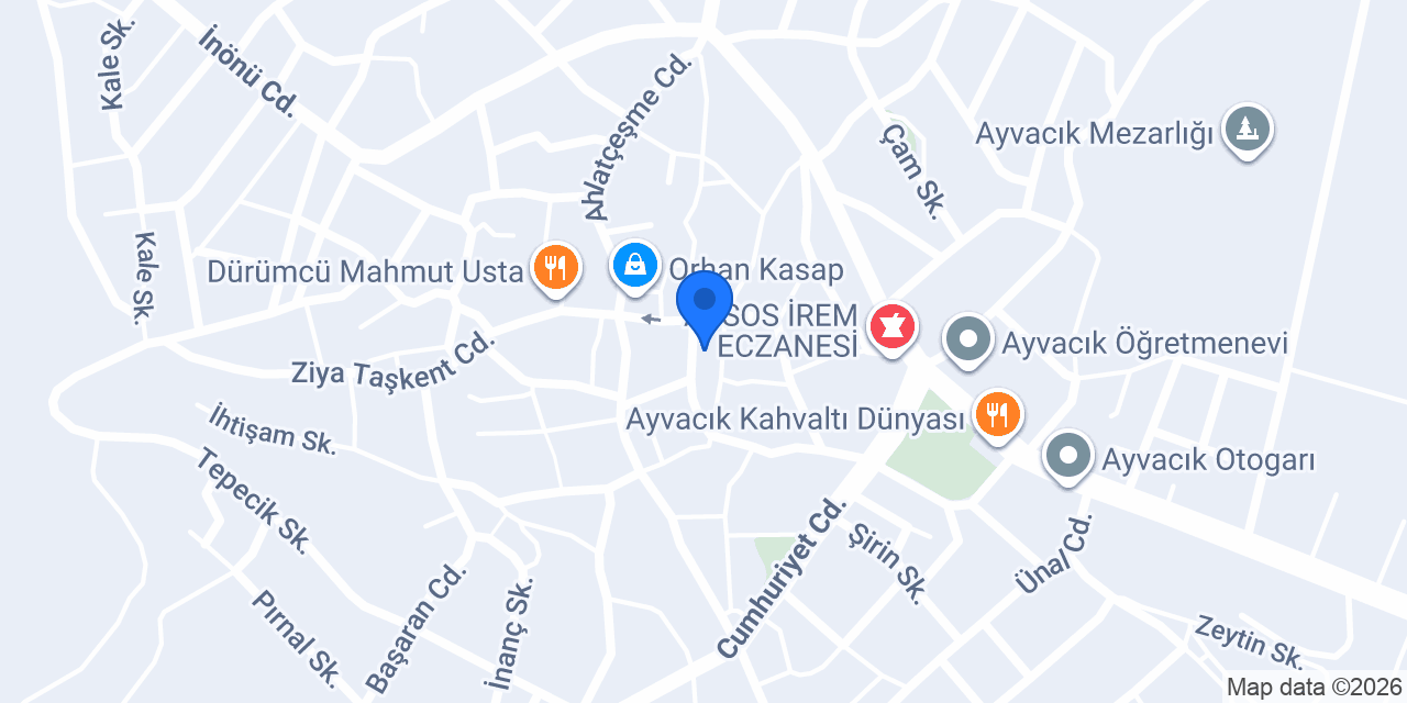 Güngör Döner Ayvacık konumu