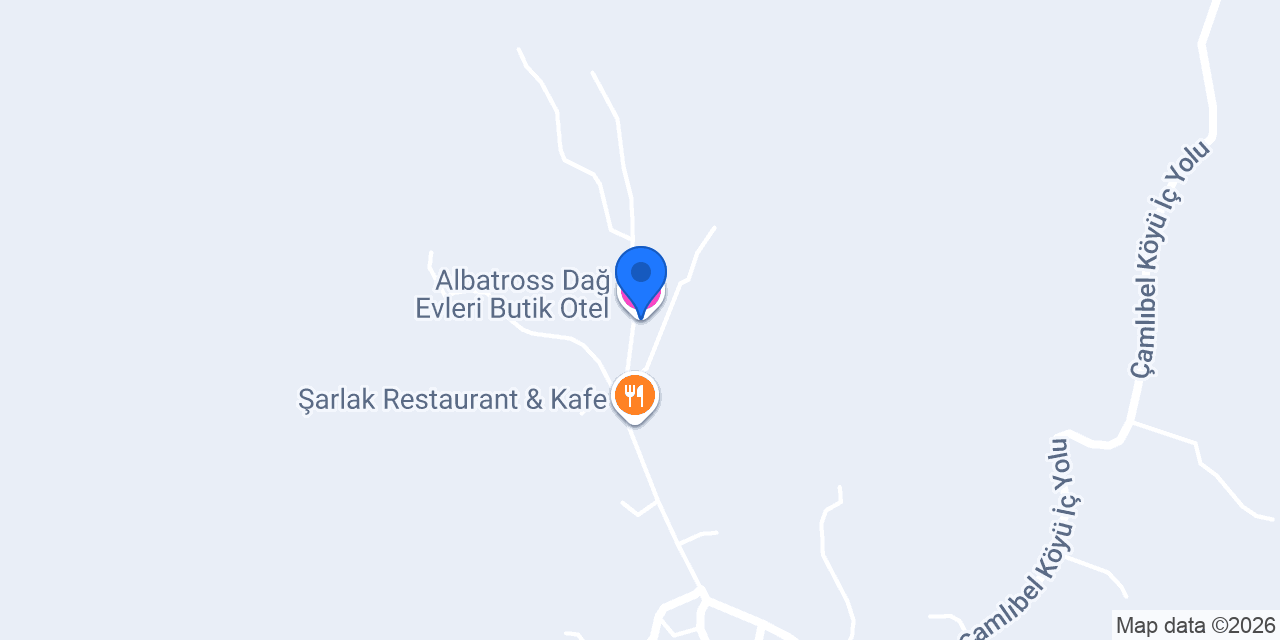 Albatross Dağ Evleri Butik Otel konumu