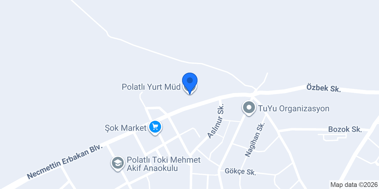 Polatlı Yurt Müdürlüğü konumu