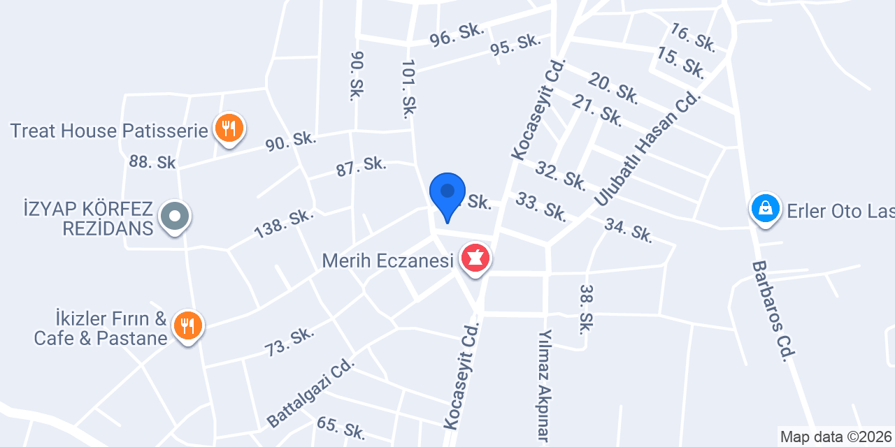 AYYILDIZ ERKEK KUAFÖR konumu