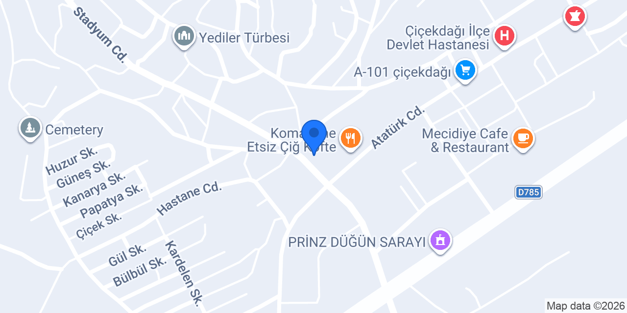 İnci Market konumu