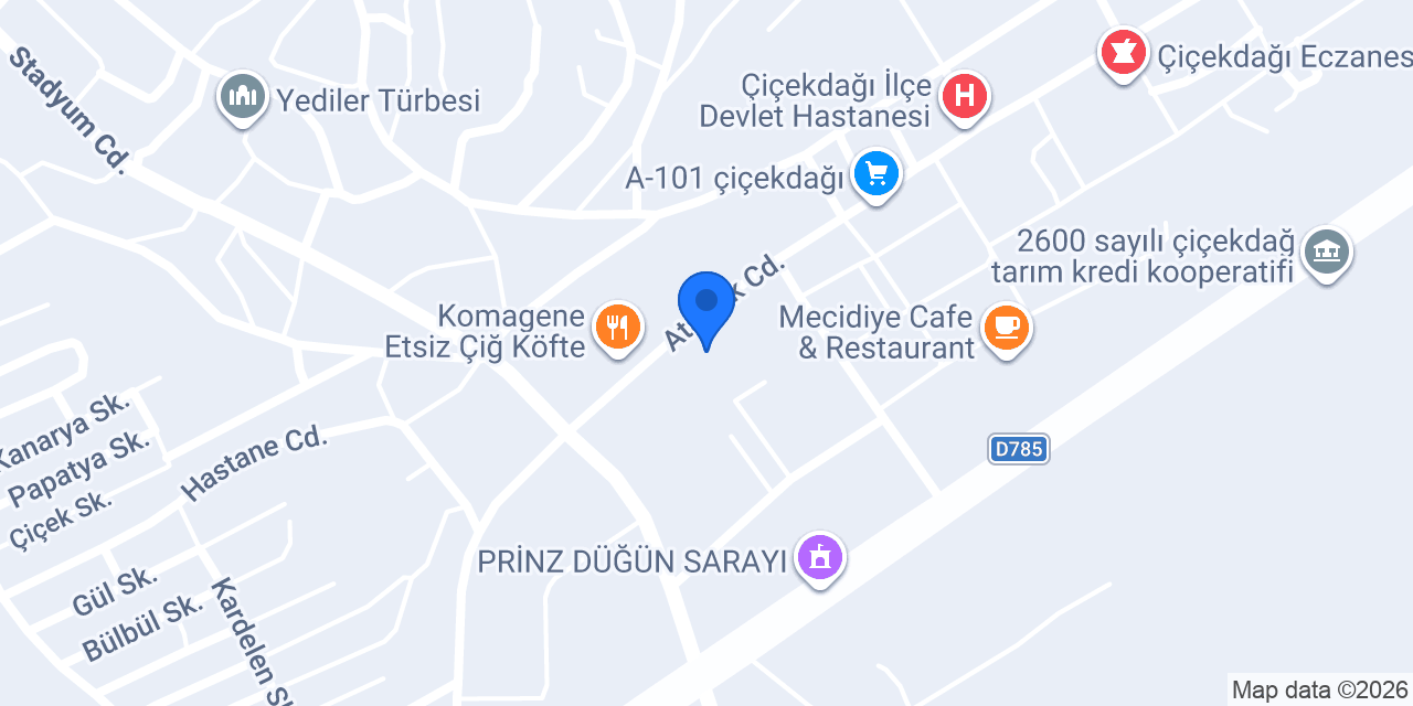 Merkez Anaokulu konumu