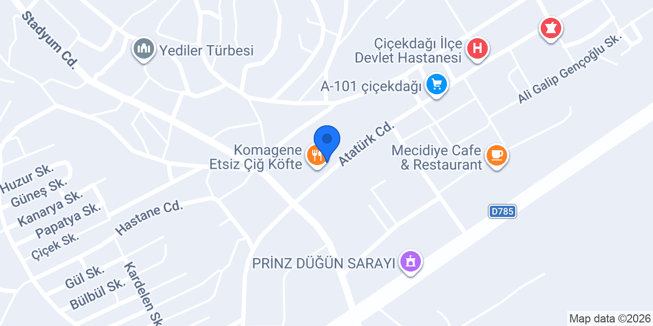 Medaş-çiçekdağı konumu