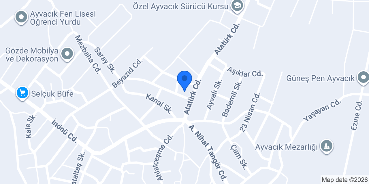 Ayvacık Güven Emlak konumu