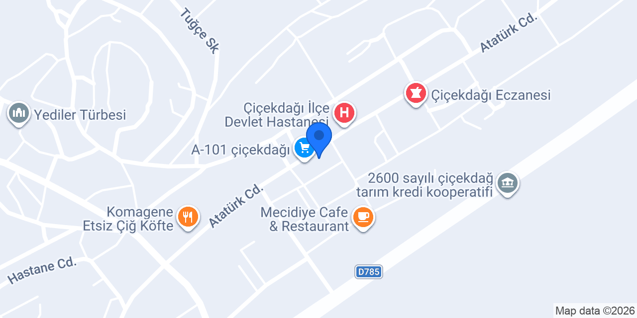 Hanımeli Restorant Çiçekdağı konumu