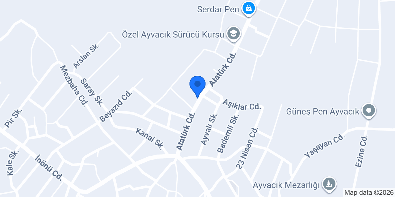 AYVACIK TUTAR ELEKTRİK konumu