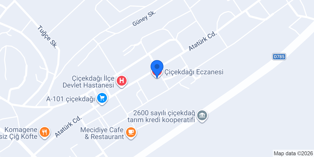 Çiçekdağı Eczanesi konumu