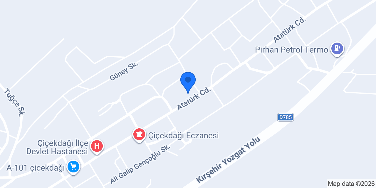 Kırşehir çiçekdağı Taksi Durağı konumu
