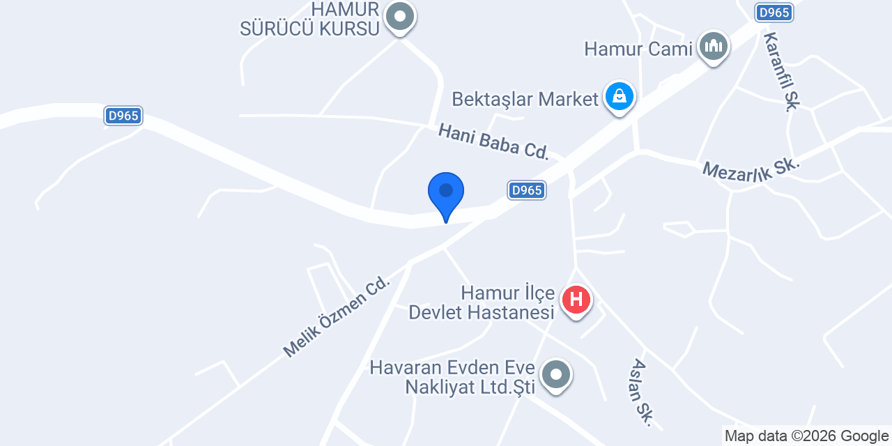 Hamur Lisesi konumu