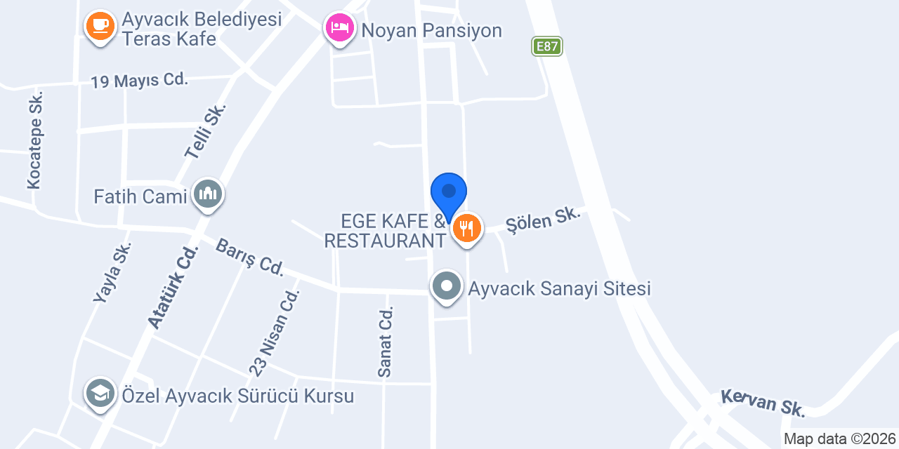 Ayvacık Hurdacılık konumu