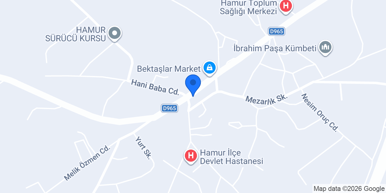 Hamur Noterliği konumu