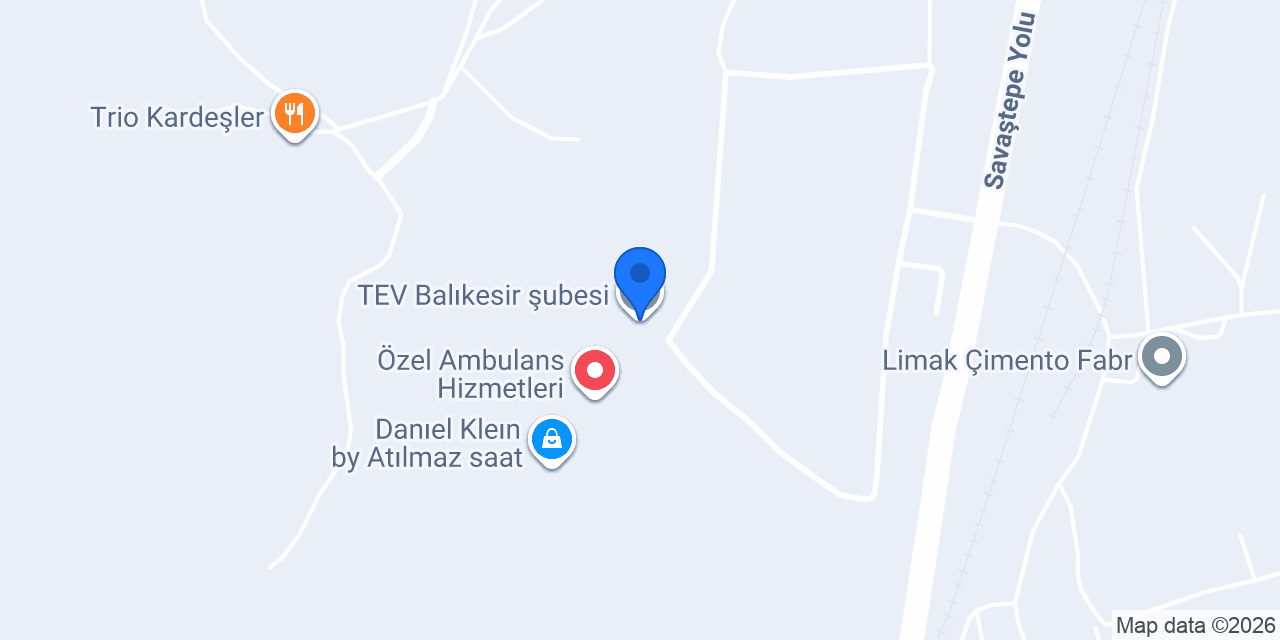 TEV Balıkesir şubesi konumu