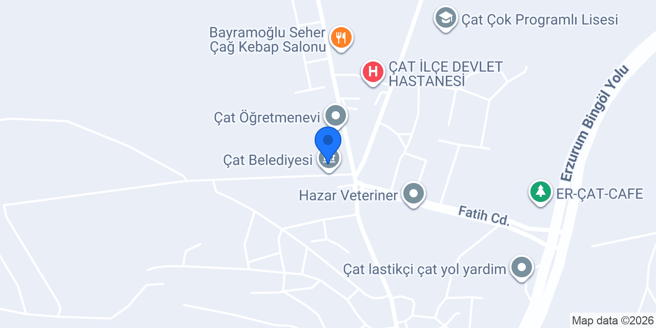 Çat Belediyesi konumu