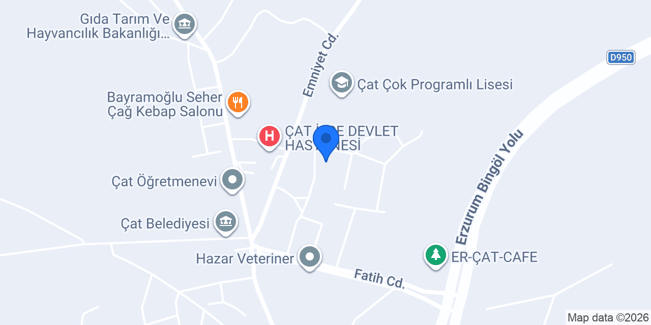 Çat Halk Eğitim Merkezi konumu