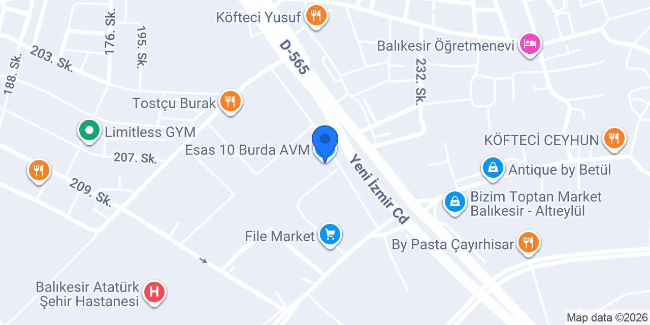 Esas 10 Burda AVM konumu