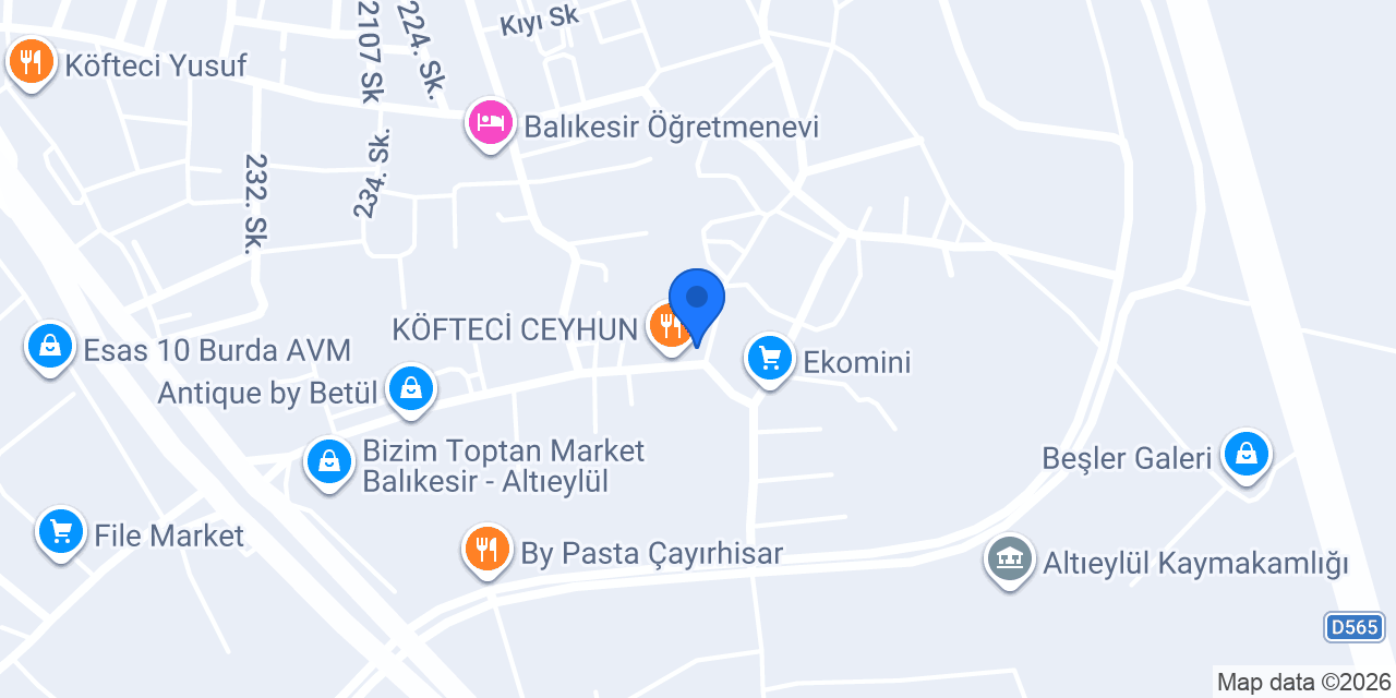 AKÇALI KIRAATHANESİ konumu