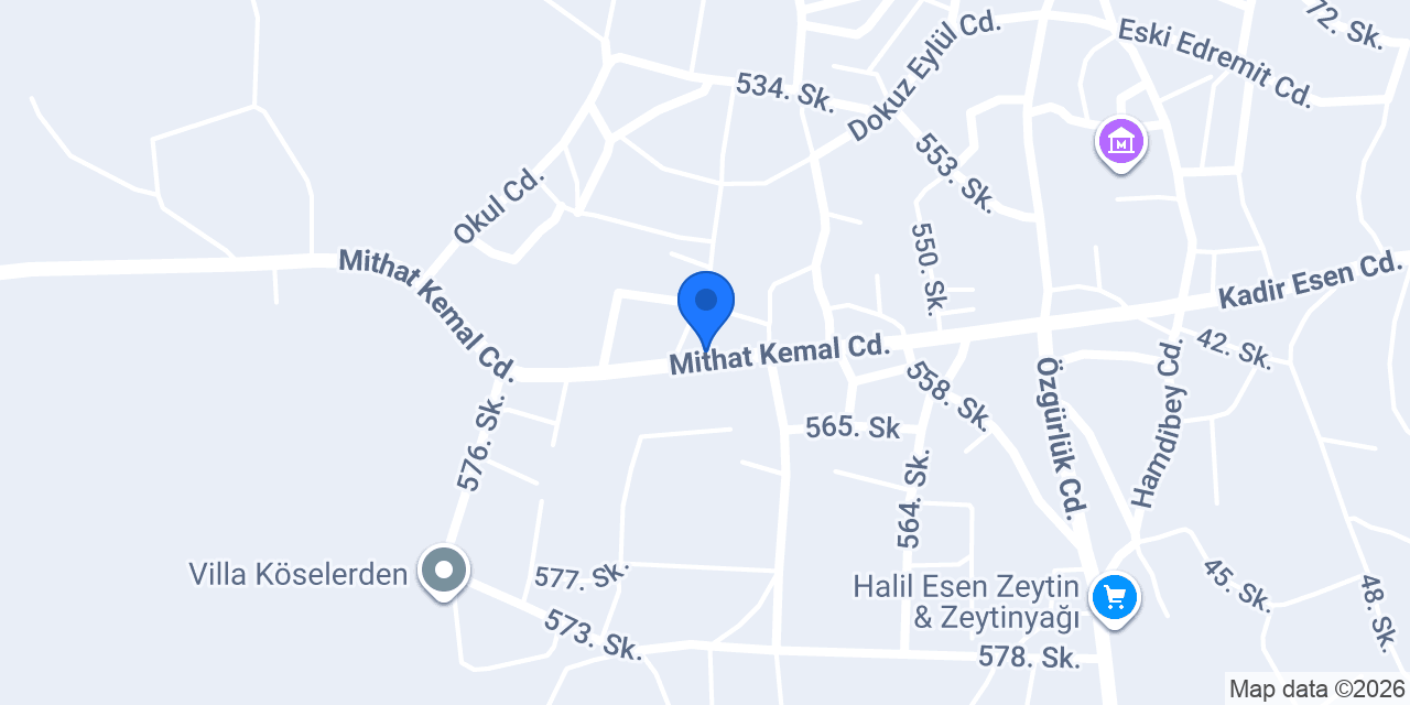 Villa Store Güre konumu