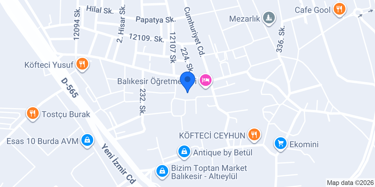 Sera Restoran konumu