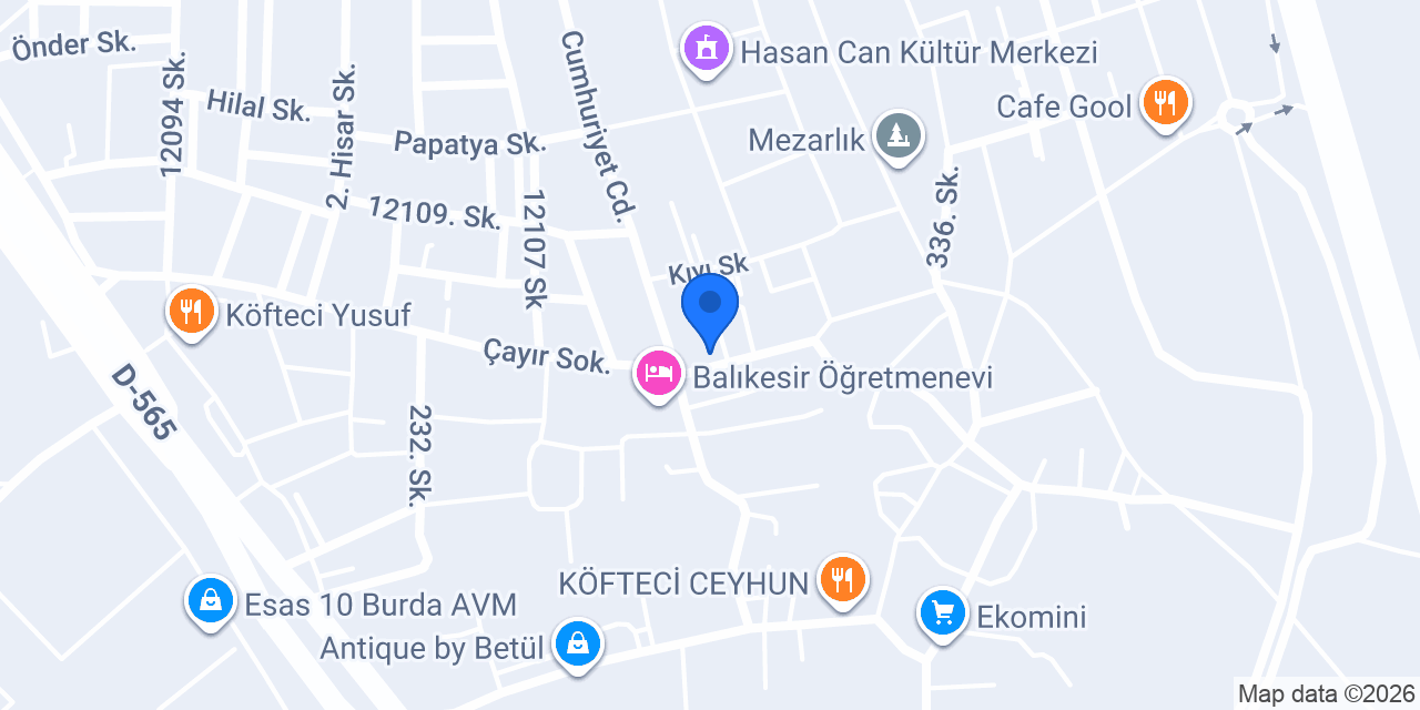 İnanir İnşaat konumu