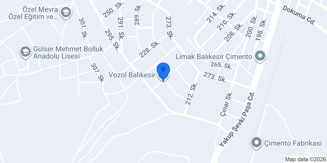 Vozol Balıkesir konumu