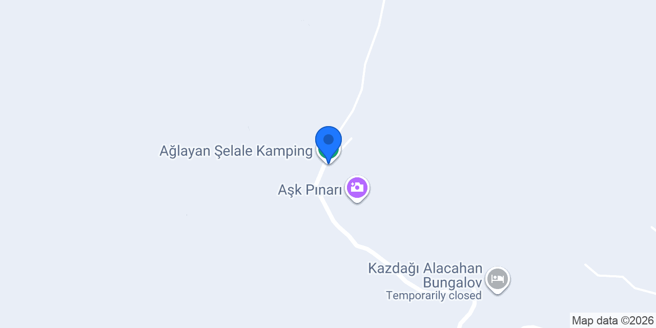 Ağlayan Şelale Kamping konumu