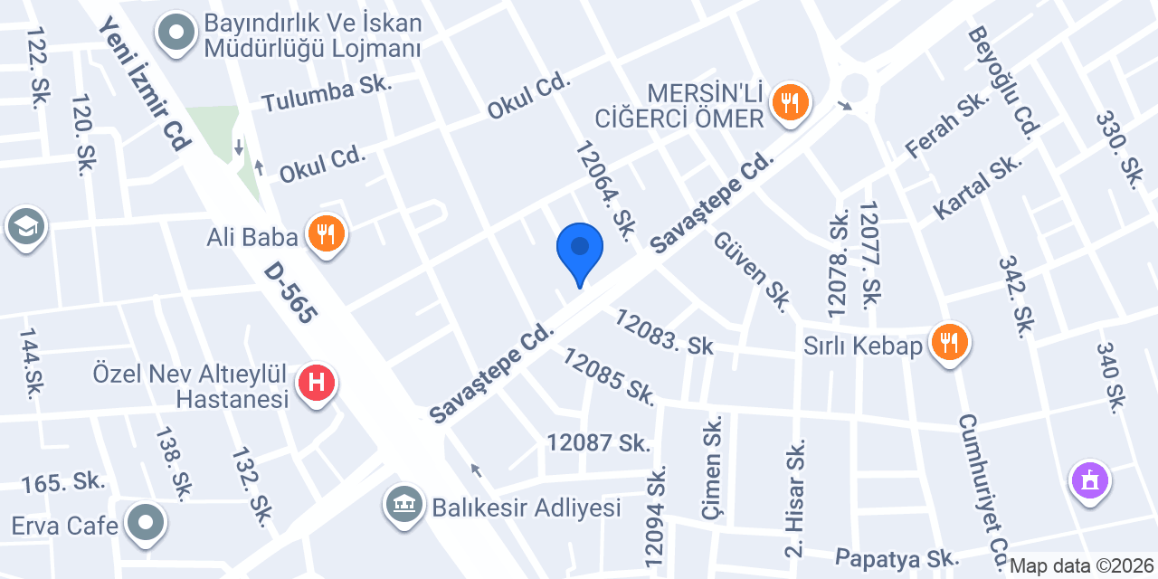 Ökçelik Yapı - Jotun Balıkesir Satış Noktası konumu