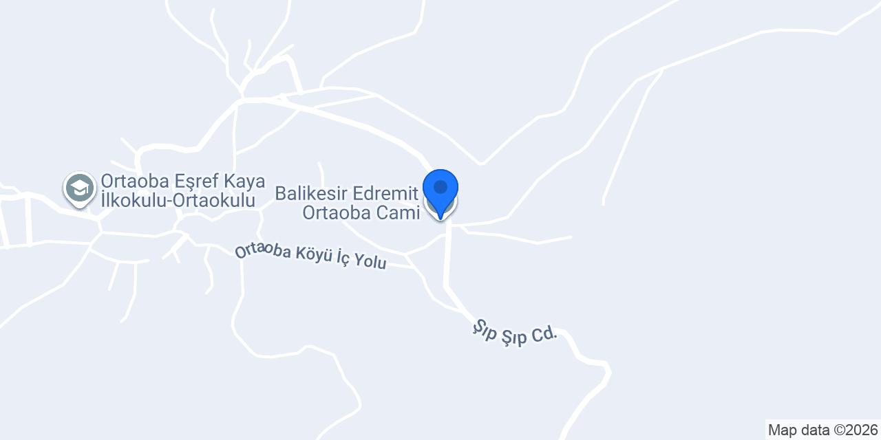 Balikesir Edremit Ortaoba Cami konumu