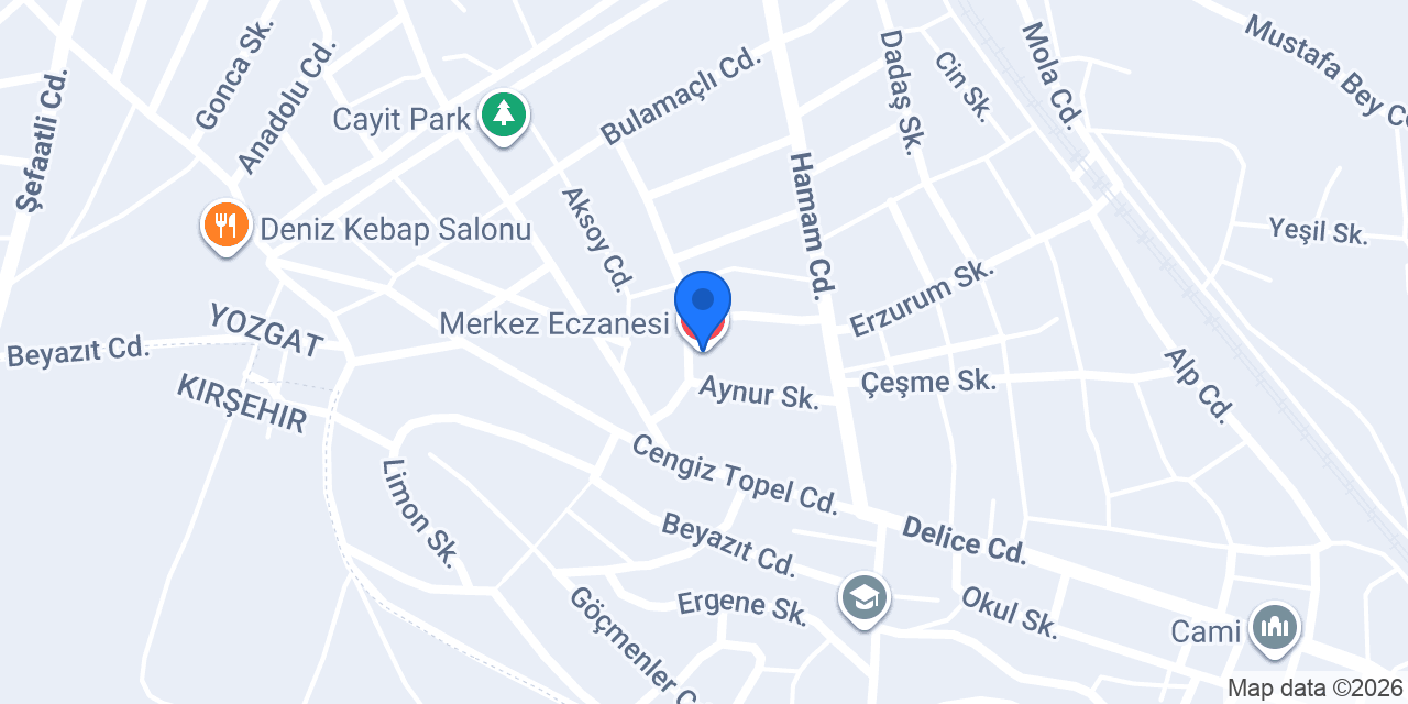 Merkez Eczanesi konumu