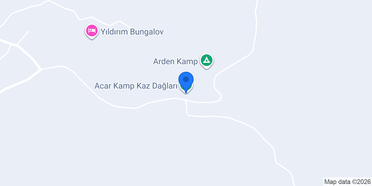 Acar Kamp Kaz Dağları konumu