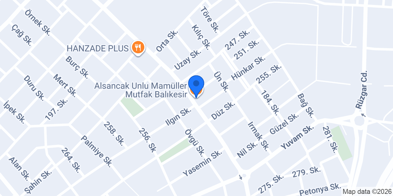 Alsancak Unlu Mamüller Mutfak Balıkesir konumu