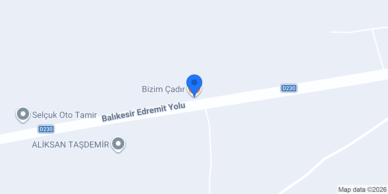 Bizim Çadır konumu
