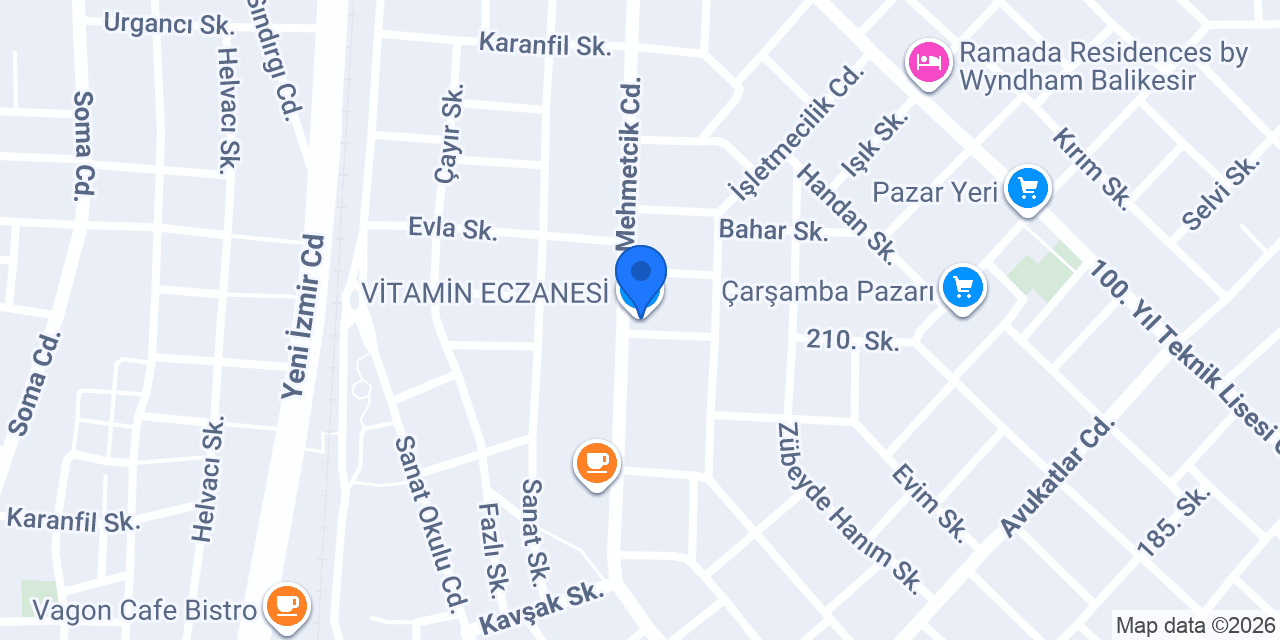 VİTAMİN ECZANESİ konumu