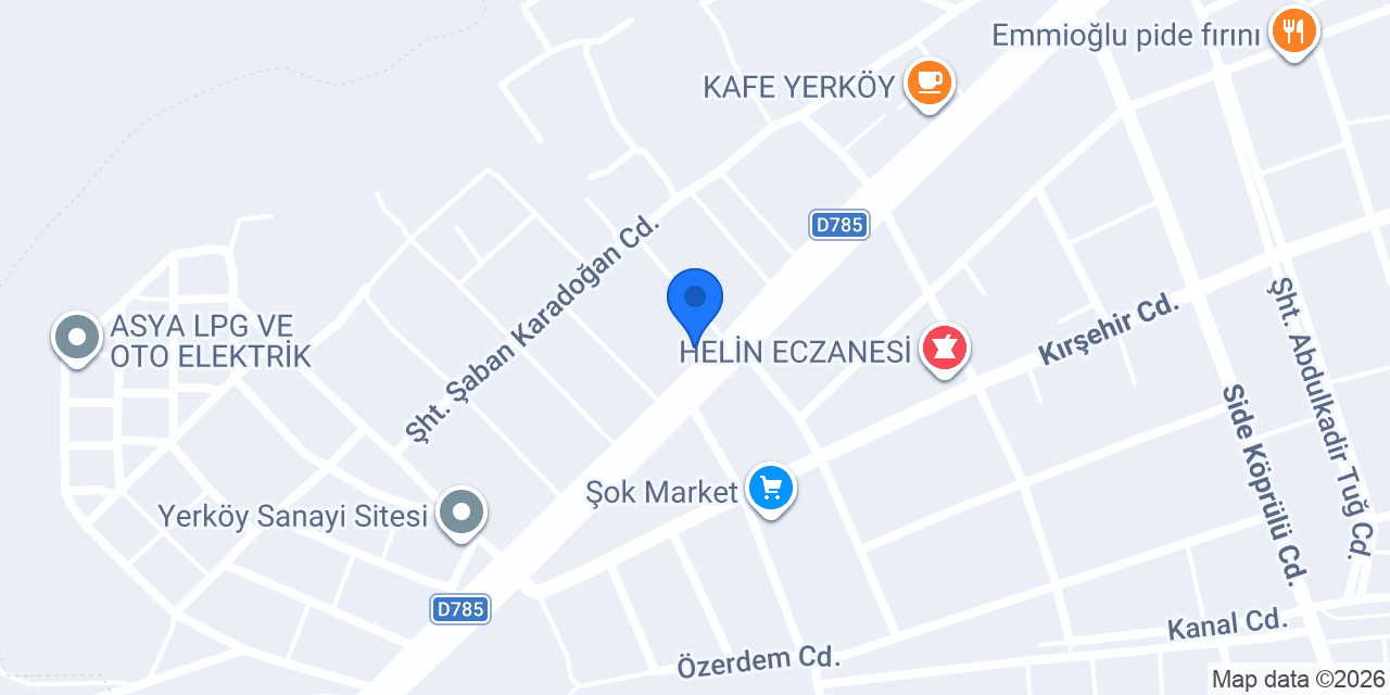 Aras Kargo Yerköy Cep Şubesi konumu