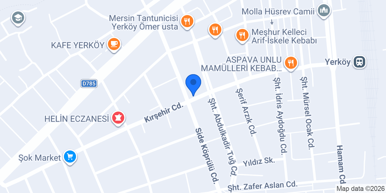 Meşhur Bingöl Kadayıf Yerköy konumu