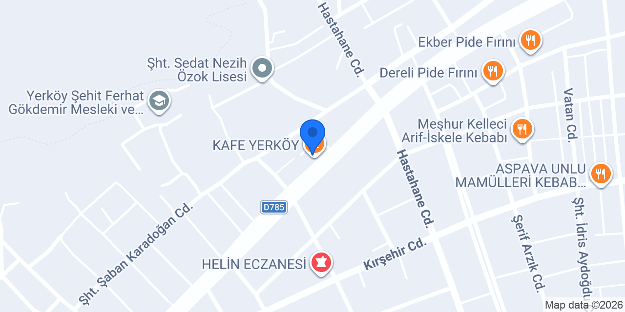 KAFE YERKÖY konumu