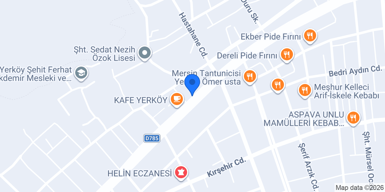 Palmiye dondurma salonu konumu