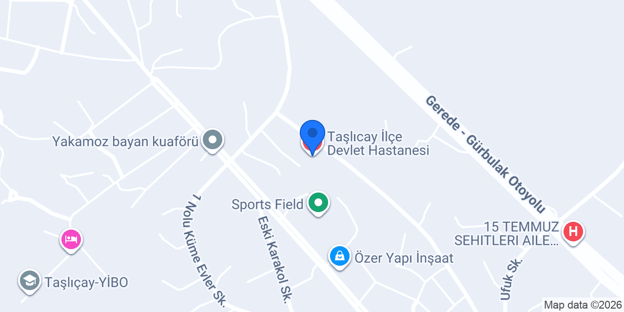 Taşlıcay İlçe Devlet Hastanesi konumu