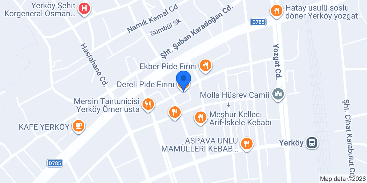 Dereli Pide Fırını konumu