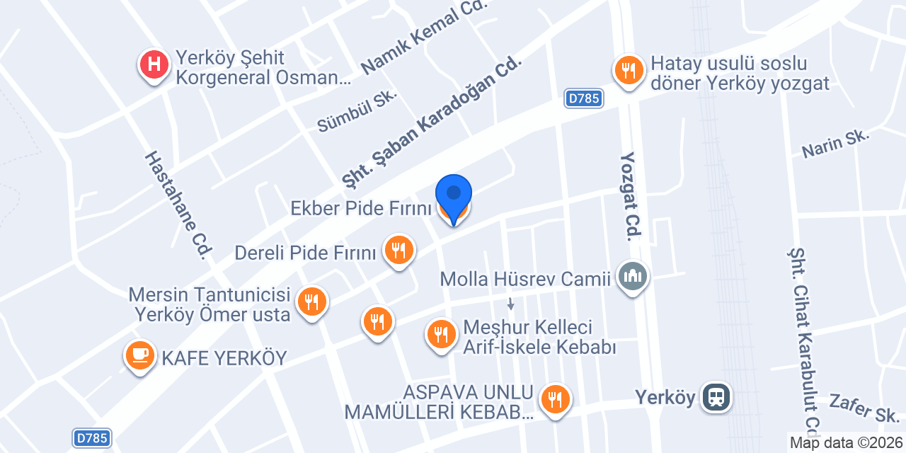 Ekber Pide Fırını konumu