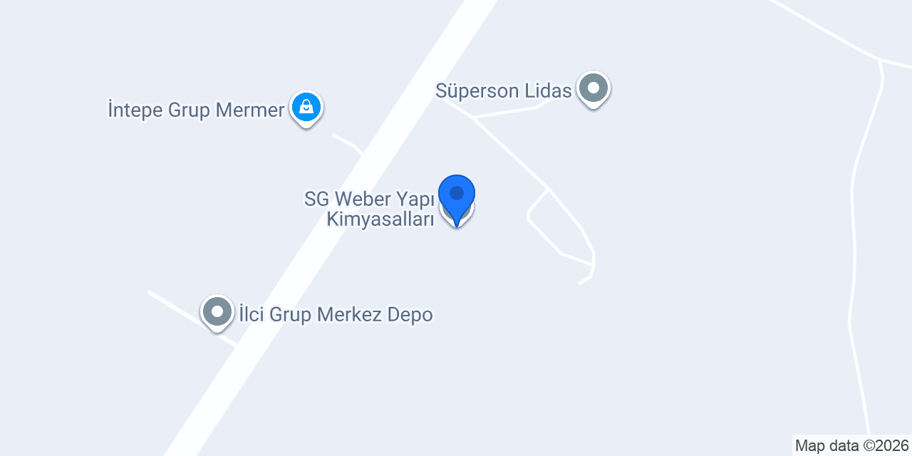 SG Weber Yapı Kimyasalları konumu