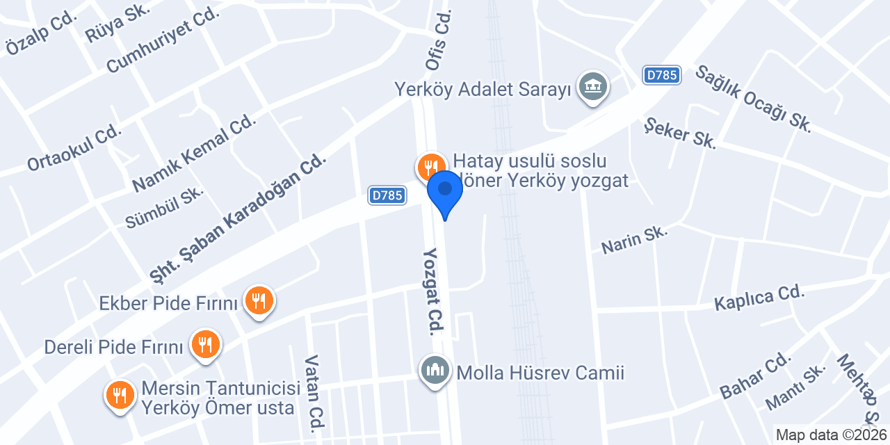 Motel Erbaş konumu
