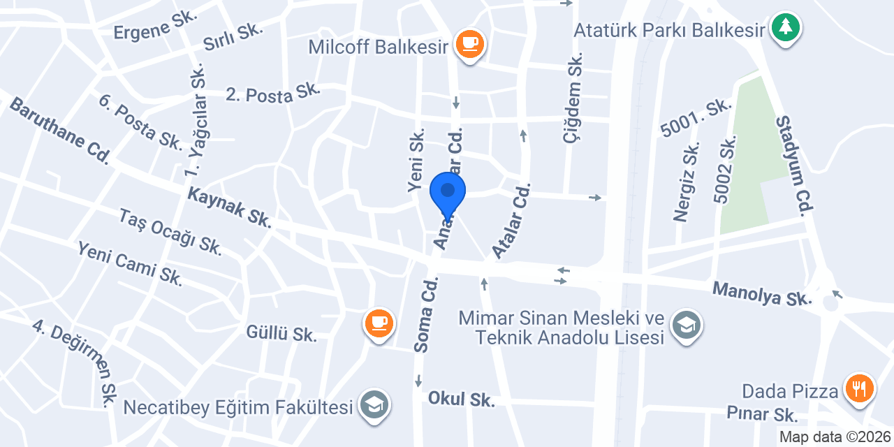 Balkes Şarküteri konumu