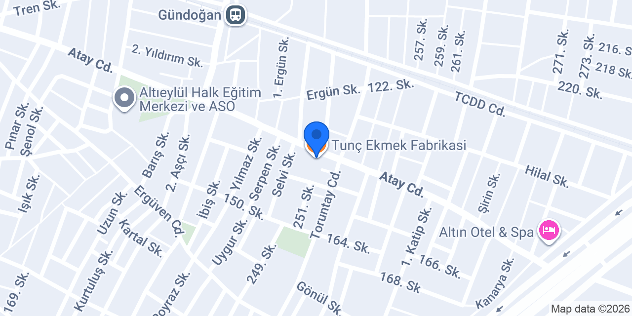 Tunç Ekmek Fabrikasi konumu