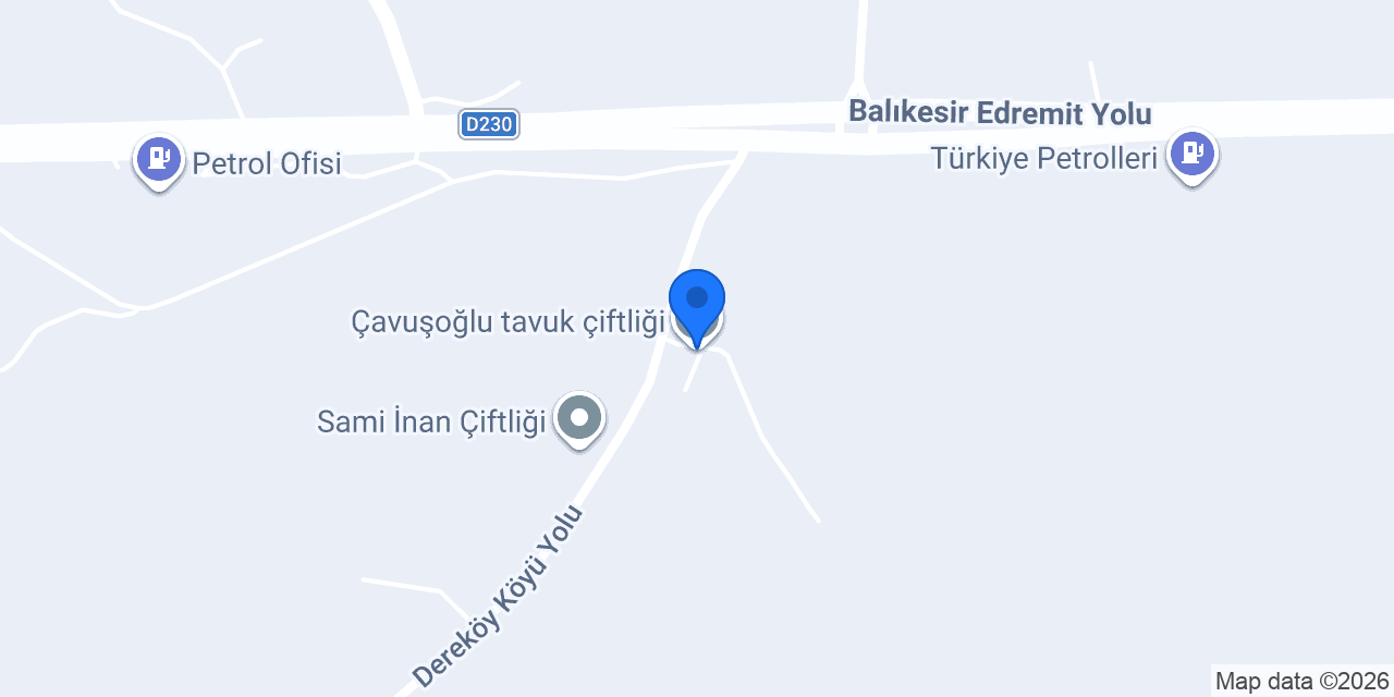Çavuşoğlu tavuk çiftliği konumu