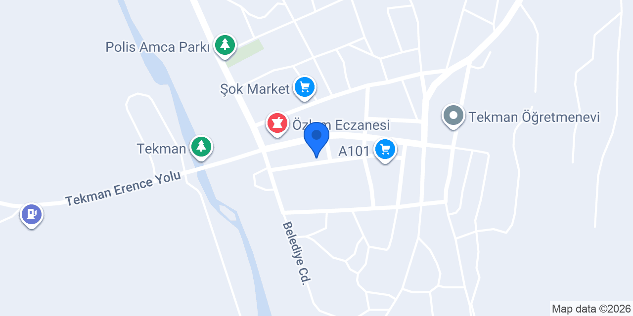 Tekman Kaymakamlığı konumu