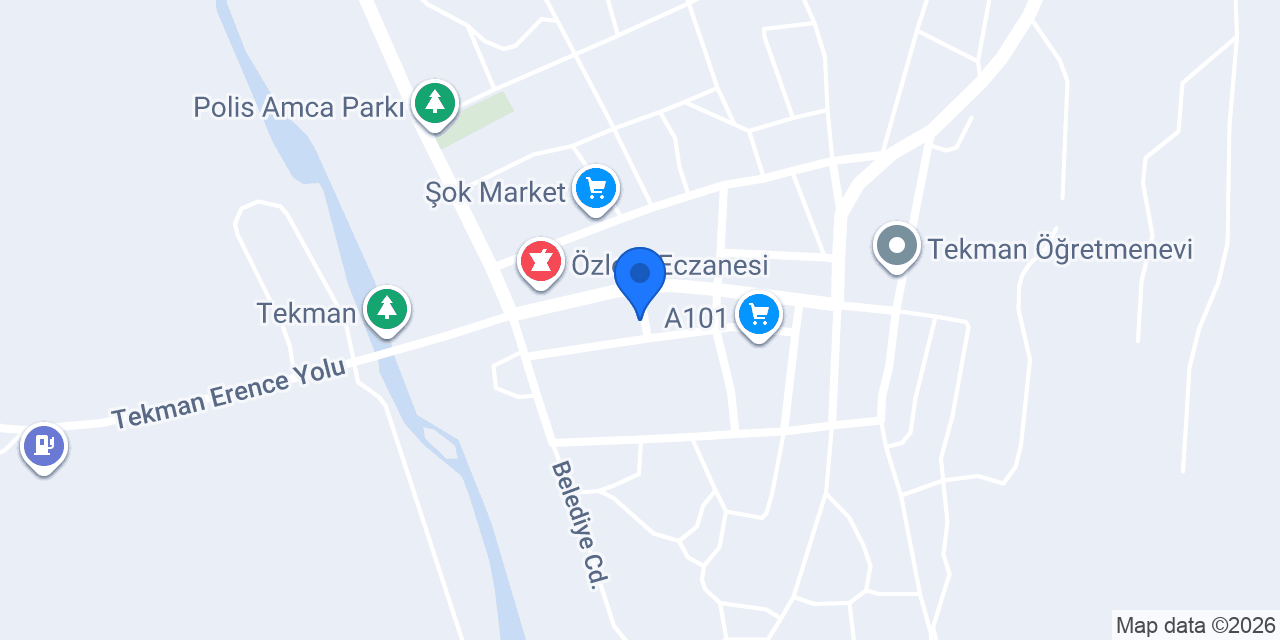 Tekman Erzurum Sürücü Kursu konumu