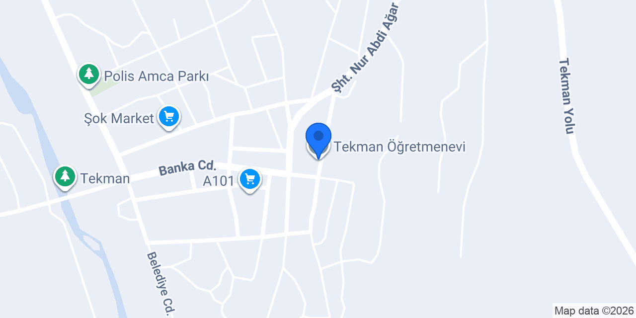 Tekman Öğretmenevi konumu