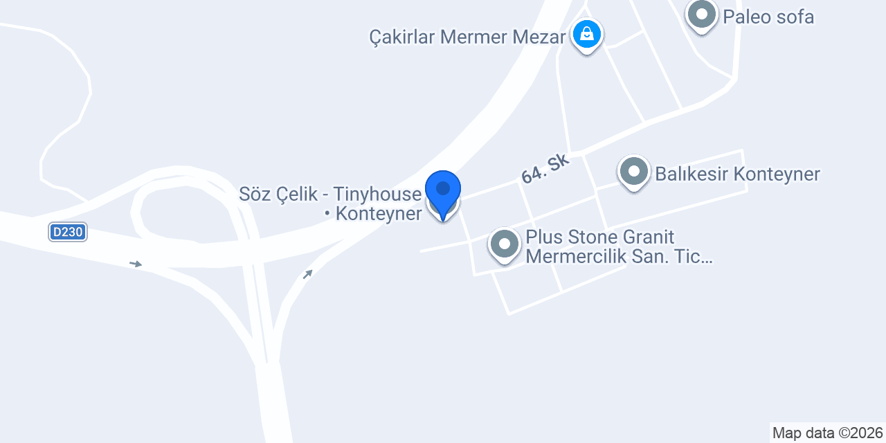 Söz Çelik - Tinyhouse • Konteyner konumu