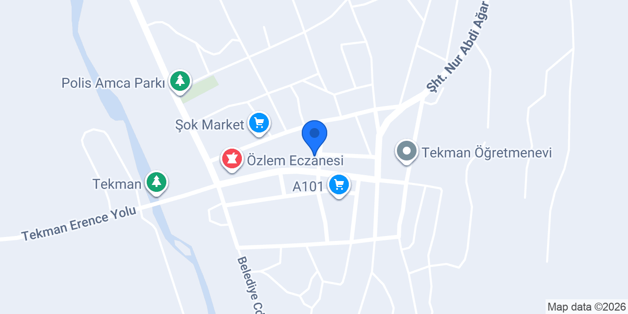 Tekman Belediyesi konumu